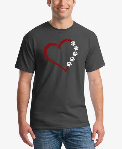La Pop Art Men's Meow Heart Word Art T-shirt