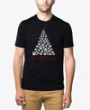 La Pop Art Men's Paw Christmas Tree Premium Blend Word Art T-shirt In Black