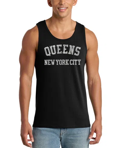 La Pop Art Men's Queens New York City Tank Top In Black