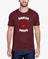 La Pop Art Men's Santa Paws Premium Blend Word Art T-shirt