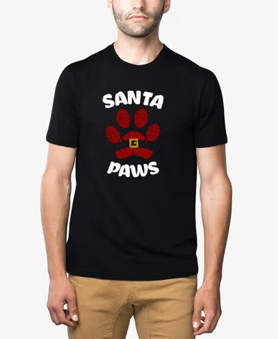 La Pop Art Men's Santa Paws Premium Blend Word Art T-shirt