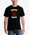 La Pop Art Men's Santa Paws Word Art T-shirt