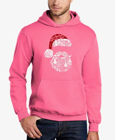 La Pop Art Men's Santa Pics Word Art Hooded Sweatshirt