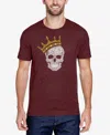 La Pop Art Men's Short Sleeve Premium Blend Brooklyn Crown Word Art T-shirt In Burgundy