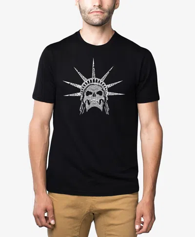 La Pop Art Men's Short Sleeves Premium Blend Word Art T-shirt In Black