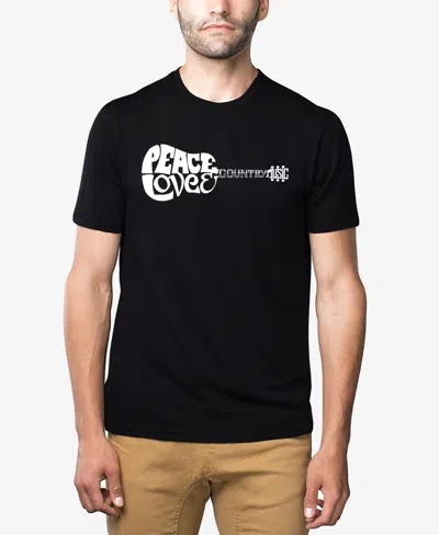La Pop Art Men's Short Sleeves Premium Blend Word Art T-shirt In Black