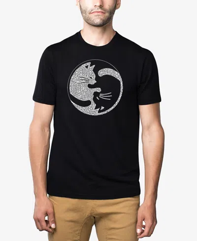 La Pop Art Men's Short Sleeves Premium Blend Word Art T-shirt In Black