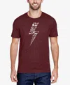 La Pop Art Men's Short Sleeves Premium Blend Word Art T-shirt In Burgundy