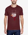 La Pop Art Men's Snowman Face Premium Blend Word Art T-shirt