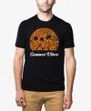 La Pop Art Men's Summer Vibes Premium Blend Word Art T-shirt In Black