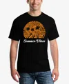 La Pop Art Men's Summer Vibes Word Art T-shirt In Black