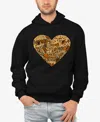 La Pop Art Men's Fall Vibes Word Art Hooded Sweatshirt In Black