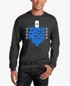 La Pop Art Men's This Is How I Roll Word Art Crewneck Sweatshirt In Dark Grey