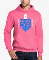 La Pop Art Men's This Is How I Roll Word Art Hooded Sweatshirt In Pink