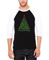 La Pop Art Men's We Wish You A Merry Christmas Raglan Baseball Word Art T-shirt