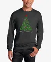 La Pop Art Men's We Wish You A Merry Christmas Word Art Crewneck Sweatshirt