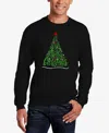 La Pop Art Men's We Wish You A Merry Christmas Word Art Crewneck Sweatshirt