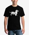 La Pop Art Men's Word Art Dachshund Short Sleeve T-shirt In Black