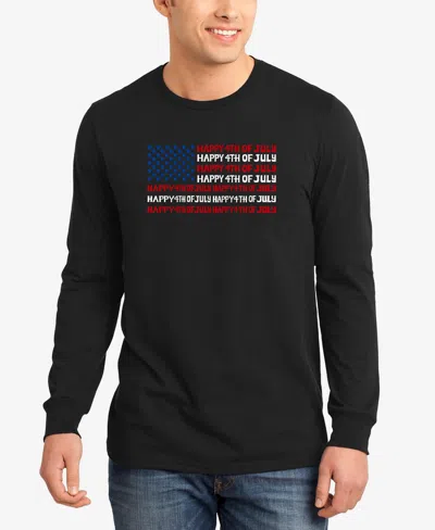 La Pop Art Men's Word Art Long Sleeve T-shirt In Black