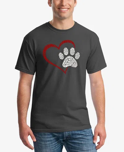 La Pop Art Paw Heart In Grey