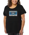La Pop Art Women's 80s One Hit Wonders Word Art T-shirt In Black