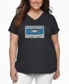 La Pop Art Plus Size 80's One Hit Wonders Word Art T-shirt In Gray