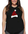 La Pop Art Plus Size All I Want For Christmas Is You Word Art Tank Top In Black