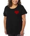 La Pop Art Plus Size All I Want For Christmas Is You Word Art V-neck T-shirt In Black