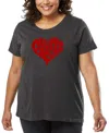 La Pop Art Plus Size All I Want For Christmas Is You Word Art T-shirt In Gray