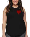 La Pop Art Plus Size Have Yourself A Merry Little Christmas Word Art Tank Top In Black