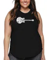 La Pop Art Plus Size All You Need Is Love Word Art Tank Top In Black