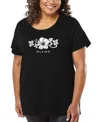 La Pop Art Plus Size All I Want For Christmas Is You Word Art V-neck T-shirt In Black