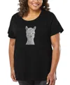 La Pop Art Plus Size All I Want For Christmas Is You Word Art V-neck T-shirt In Black