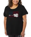 La Pop Art Plus Size All I Want For Christmas Is You Word Art V-neck T-shirt In Black