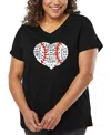 La Pop Art Plus Size All I Want For Christmas Is You Word Art V-neck T-shirt In Black