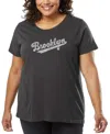 La Pop Art Plus Size Brooklyn Neighborhoods Word Art T-shirt In Black