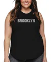 La Pop Art Plus Size Have Yourself A Merry Little Christmas Word Art Tank Top In Black