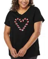 La Pop Art Plus Size Have Yourself A Merry Little Christmas Word Art V-neck T-shirt In Black