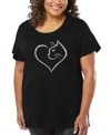 La Pop Art Plus Size Crazy Little Thing Called Love Word Art T-shirt In Black