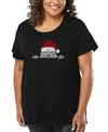 La Pop Art Plus Size All I Want For Christmas Is You Word Art V-neck T-shirt In Black
