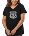 La Pop Art Plus Size Have Yourself A Merry Little Christmas Word Art V-neck T-shirt In Black