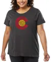 La Pop Art Plus Size Brooklyn Neighborhoods Word Art T-shirt In Gray