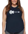 La Pop Art Plus Size Come Together Word Art Tank Top In Blue