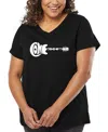 La Pop Art Plus Size All I Want For Christmas Is You Word Art V-neck T-shirt In Black