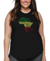 La Pop Art Plus Size Countries In Africa Word Art Tank Top In Black