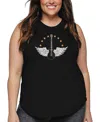 La Pop Art Plus Size Country Female Singers Word Art Tank Top In Black