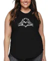 La Pop Art Plus Size Have Yourself A Merry Little Christmas Word Art Tank Top In Black