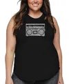 La Pop Art Plus Size Greatest Rap Hits Of The 1980's Word Art Tank Top In Black
