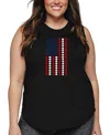 La Pop Art Plus Size Have Yourself A Merry Little Christmas Word Art Tank Top In Black