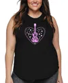 La Pop Art Plus Size Have Yourself A Merry Little Christmas Word Art Tank Top In Black